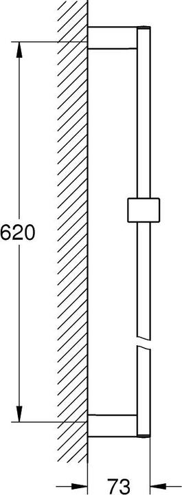 Productafbeelding Grohe Doucheglijstang EUPHORIA CUBE 600mm chr
