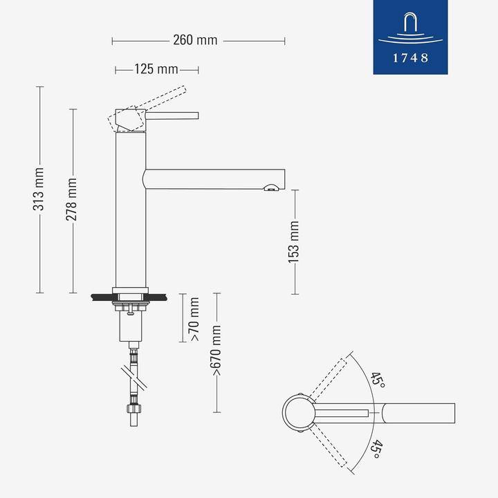 Produktbild Villeroy & Boch Como Sky Küchenarmatur, aus Edelstahl