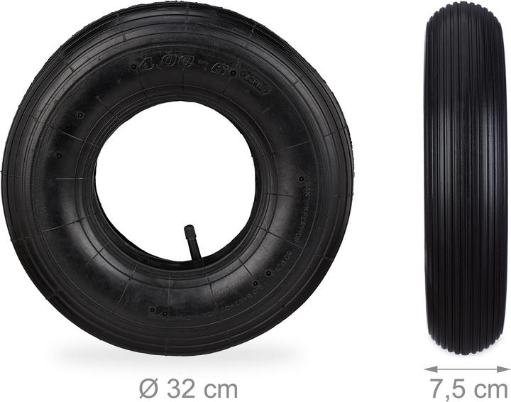 Actual product image Relaxdays 2x wheelbarrow wheel