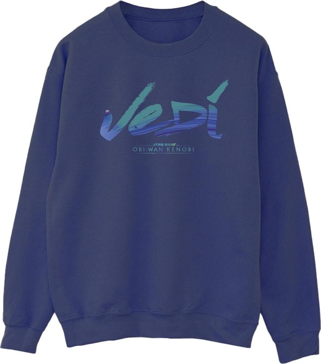 Actual product image Star Wars Mens Obi-Wan Kenobi Jedi Painted Font Cotton Sweatshirt (XL)