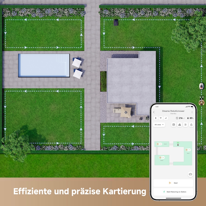 Actual product image Dreame A1 Pro (2000 m², Without boundary wire)