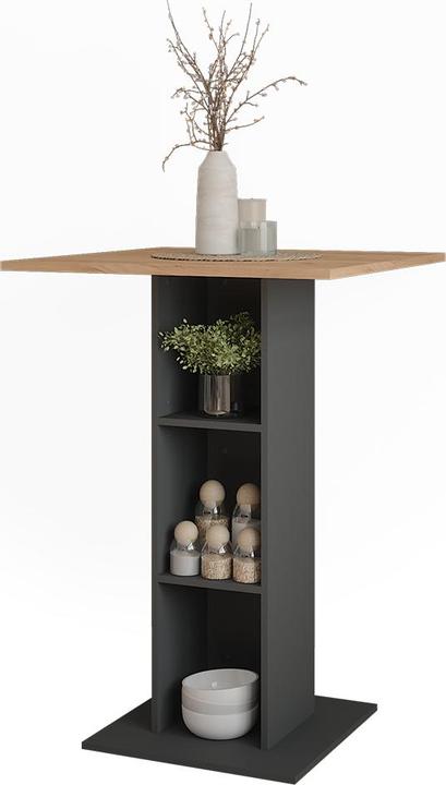 Actual product image Vicco Bar table Repose, Gold power oak/anthracite, 75 x 75 cm