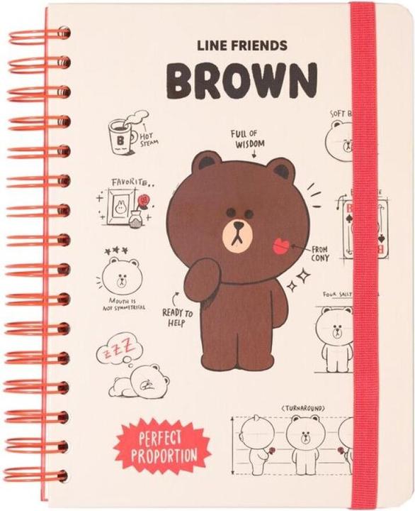 Image du produit Line Friends Notes A5 (A5, À rayures, Couverture rigide)