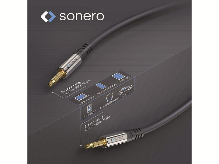 Image du produit Sonero Câble audio jack 3,5 mm - jack 3,5 mm 20 m (20 m, Jack 3,5 mm (AUX))