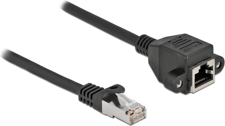 Produktbild Delock Netzwerk Verlängerungskabel S/FTP RJ45 Stecker zu RJ45 Buchse Cat.6A 5 m schwarz (S/FTP, CAT6a, 5.50 m)