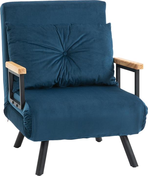 Immagine prodotto Homcom Schlafsofa Stahl, Polyester Blau
