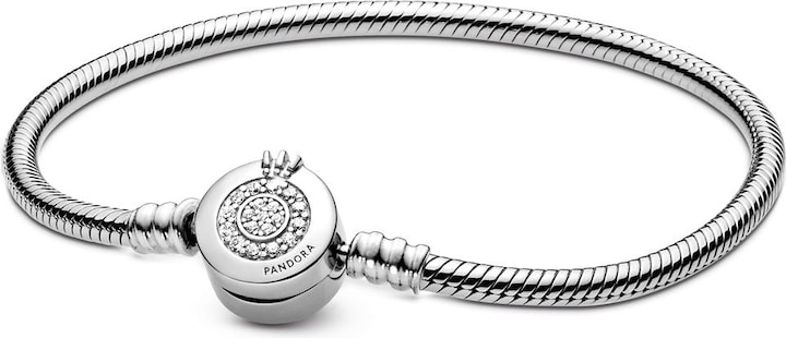 Produktbild Pandora Snake Chain Crown Clasp Armband (19 cm, Sterlingsilber)