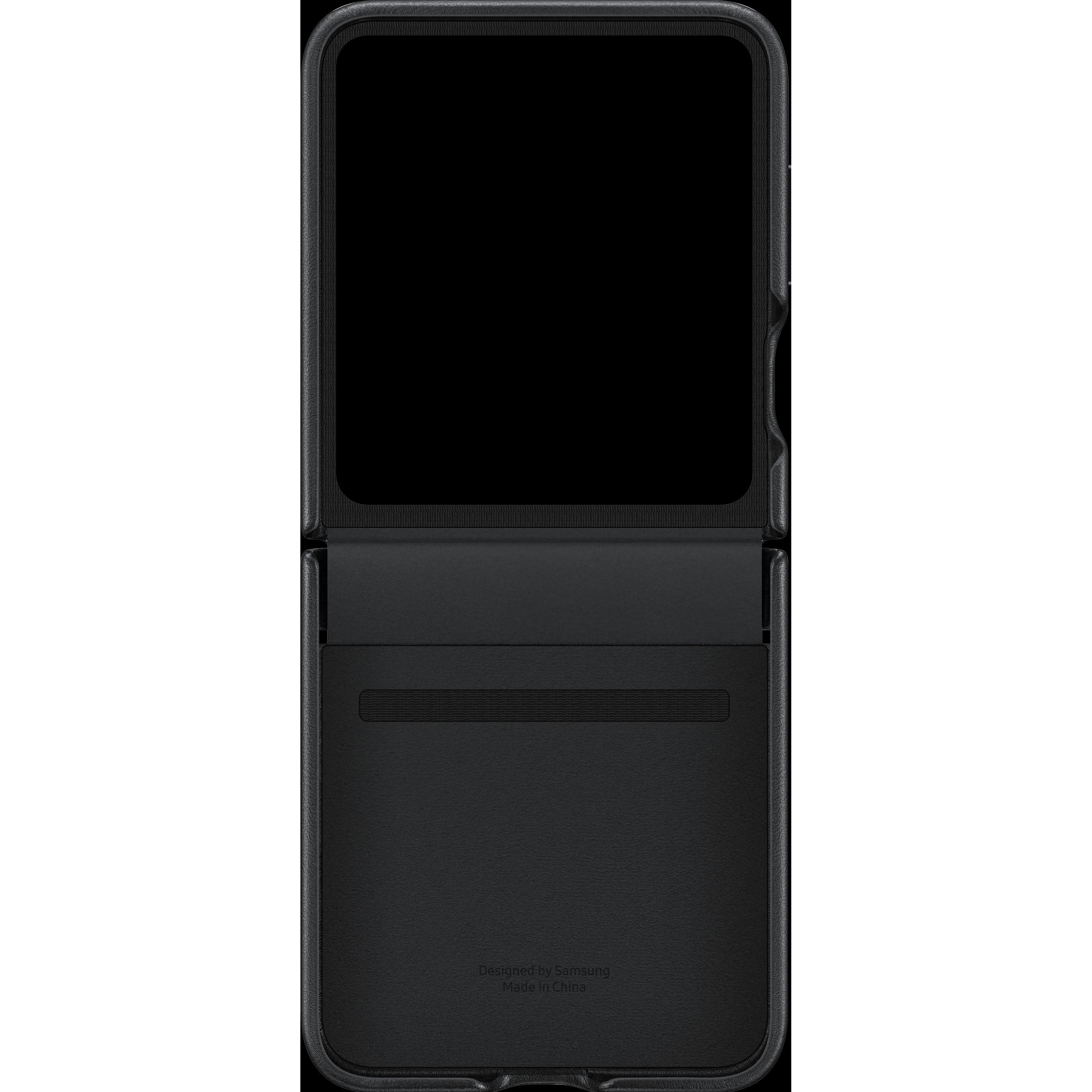 Samsung Flap Eco Leather Case (Samsung Galaxy Z Flip5), Smartphone Hülle, Schwarz