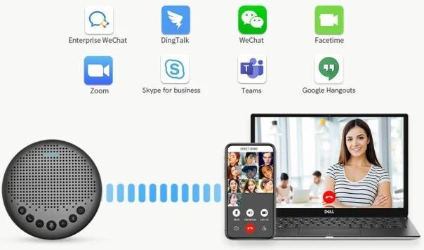Actual product image EMeet Luna USB Speakerphone with Bluetooth Dongle