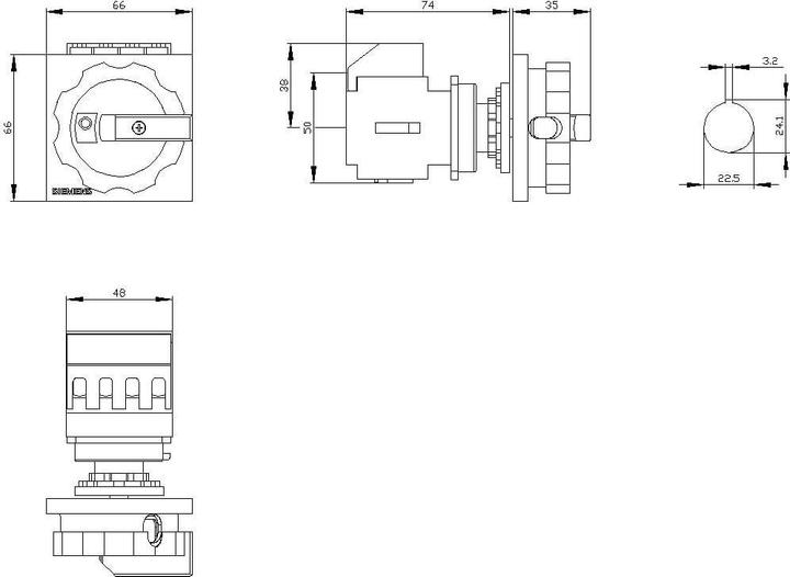 Valeurs nutritives et ingrédients Siemens Bouton d'arrêt principal/d'urgence