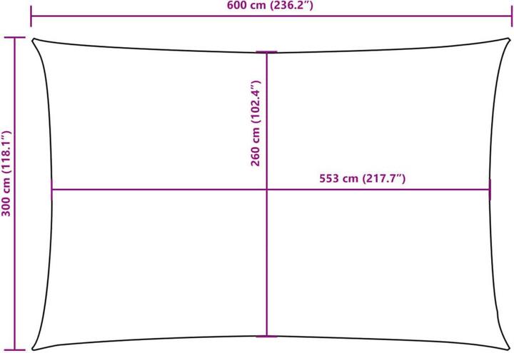 Produktbild vidaXL Sonnensegel (300 x 600 cm)
