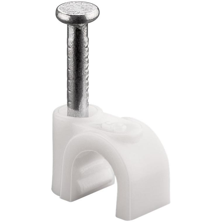 Goobay, Kabelhalter, Kabelschelle, weiss max. Kabeldurchmesser : 5,0 mm