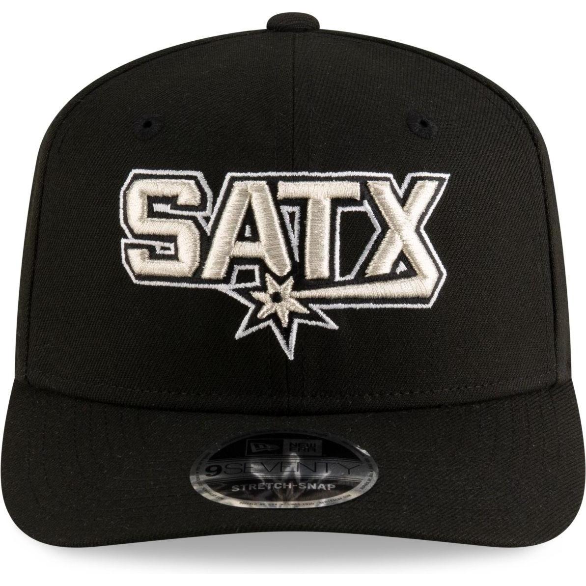 Thumbnail - New Era, Herren, Cap, 9Seventy Stretch Cap Statement San Antonio Spurs, Schwarz