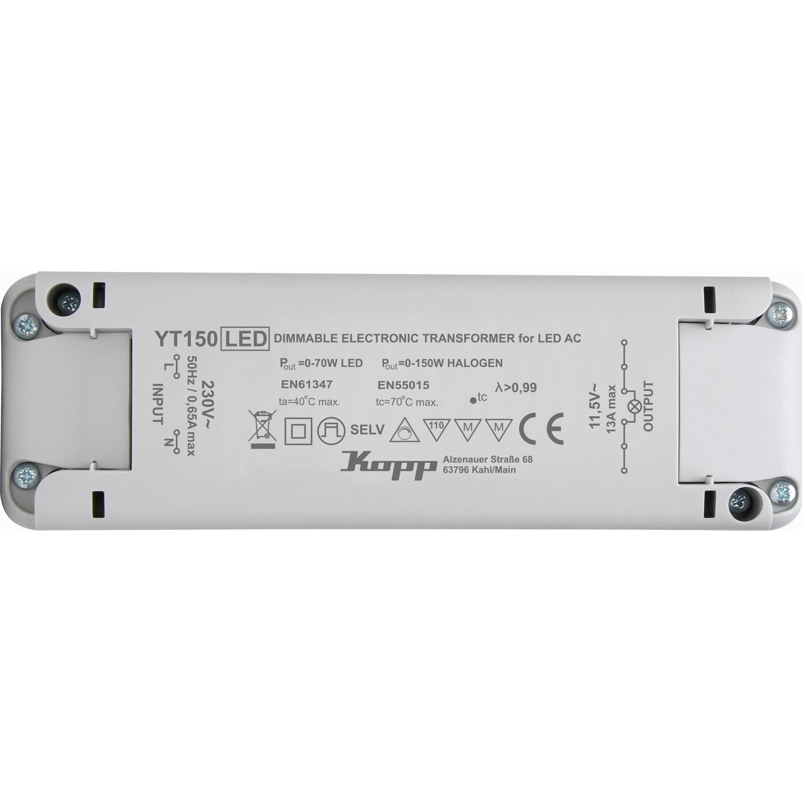 Thumbnail - Kopp, Zubehör Beleuchtung, Elektronischer Transformator 0-150W/VA 202515098