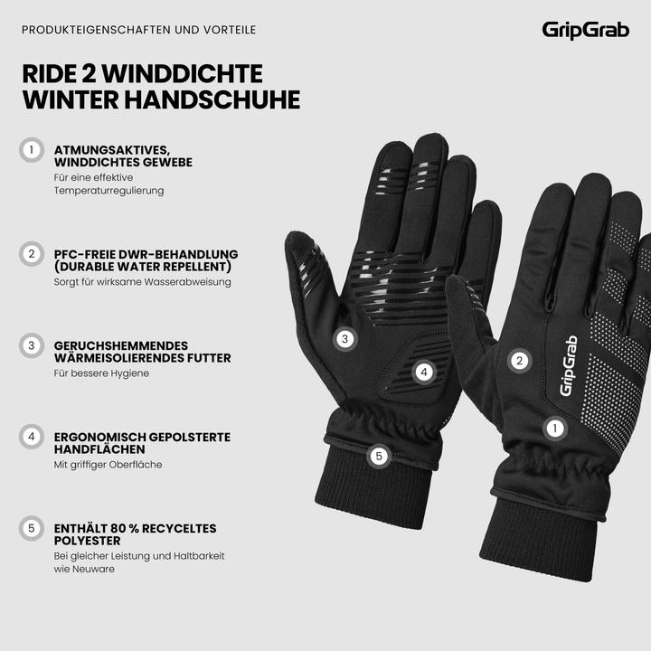 Immagine prodotto GripGrab Guanti invernali antivento Ride II (12, XXL)