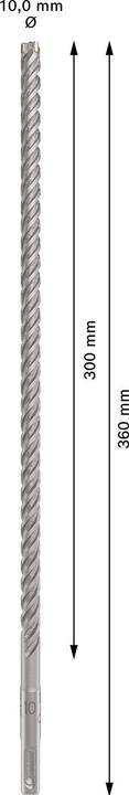 Actual product image Bosch Professional Zubehör PRO SDS plus-5X hammer drill bit, 10 x 300 x 360 mm (10 millimetres)
