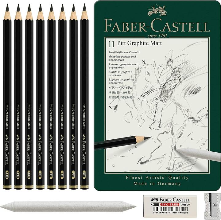 Actual product image Faber-Castell Graphite Pencil Graphite Set (2 mm, B, HB, 11x)