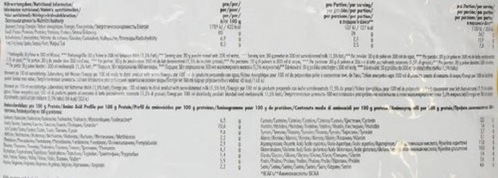 Nährwerte und Zutaten Weider Gold Whey Protein (2000 g, 1x, Vanille)