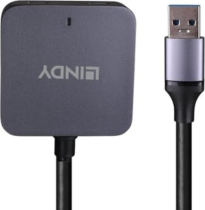 Actual product image Lindy 5m USB 3.0 hub, 4 ports 5m extension for 2 USB type C and 2 USB type A devices (USB-C, 4 ports)