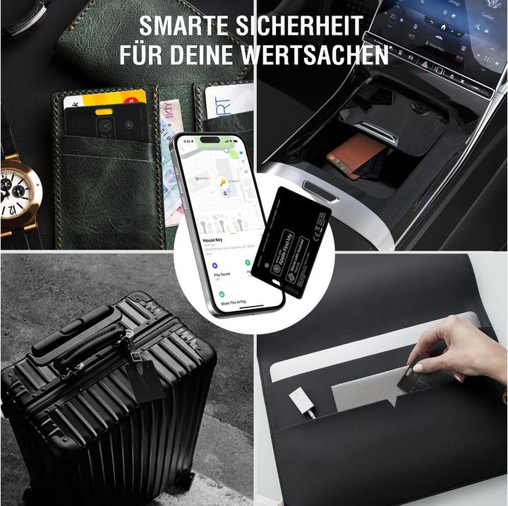 Produktbild 4smarts Standort-Finder SkyTag Card Duos ReCharge black (Android, iOS, iPadOS)