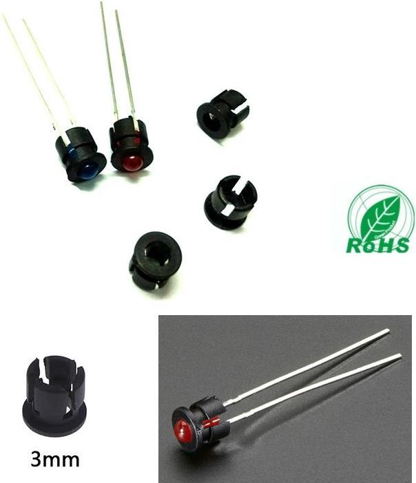 Image du produit OEM Support de LED en plastique 3mm 5 pièces