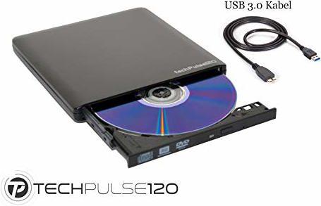 Immagine prodotto TechPulse120 Masterizzatore esterno USB 3.0 DVD CD (Masterizzatore CD, Masterizzatore DVD)