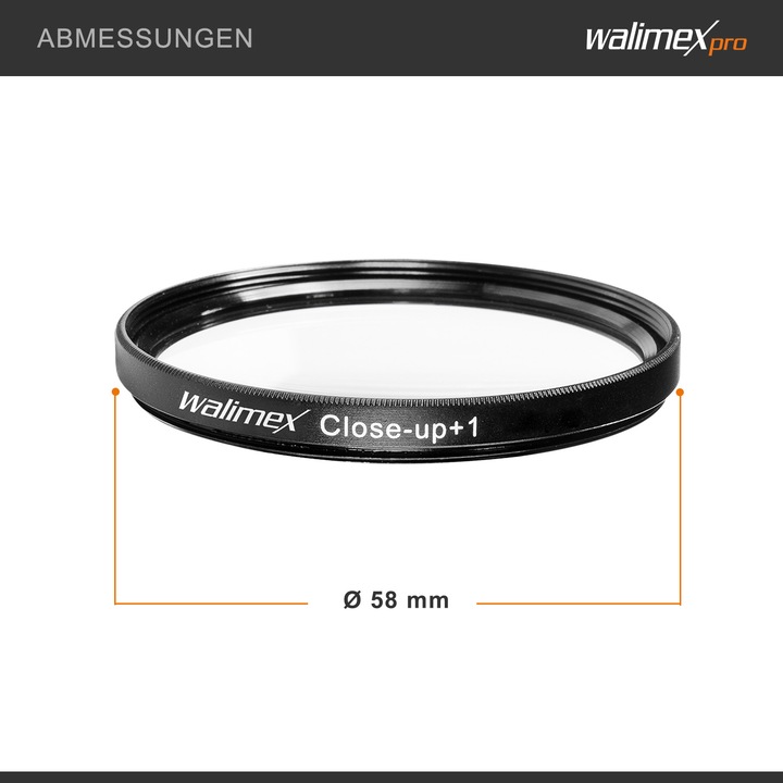Immagine prodotto Walimex Set di obiettivi macro close-up 58 mm (58 mm, Lenti ravvicinate)