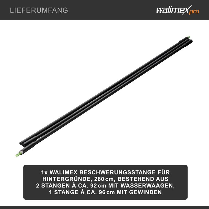 Image du produit Walimex Barre de lestage pour arrière-plans 280cm