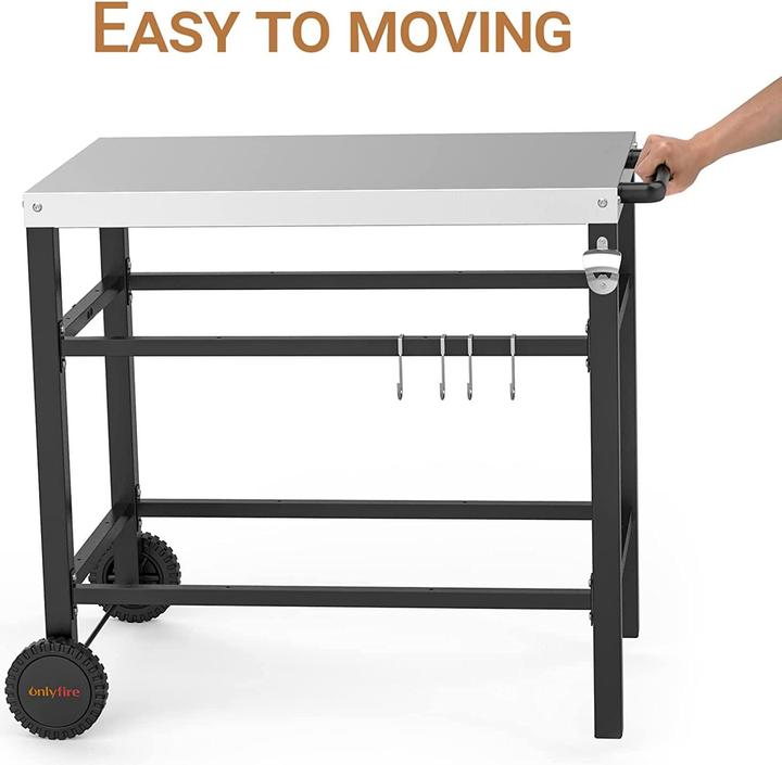 Produktbild Only Fire Edelstahl Grilltisch mit grosser Arbeitsflaeche