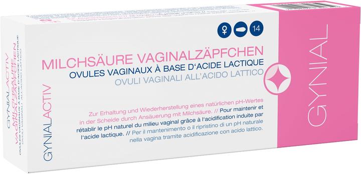 Image du produit GynialActiv Gynial Activ Milchsäure Vaginalzäpfchen 14 Stk (Lotion de toilette intime)