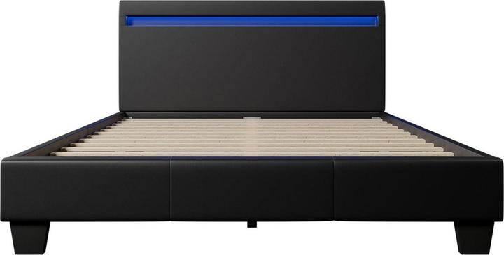 Actual product image Juskys LED upholstered bed Verona with slatted frame (120 x 200 cm)