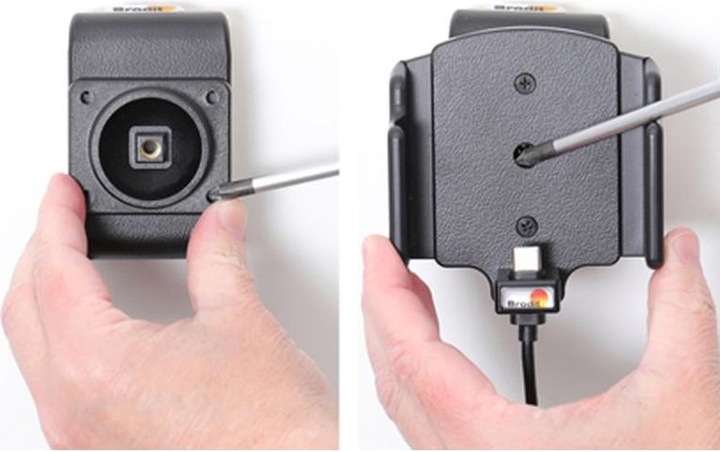 Produktbild Brodit Halter Universal aktiv USB Type-C (Breite 62-77 mm / Dicke 2-10 mm) Molex