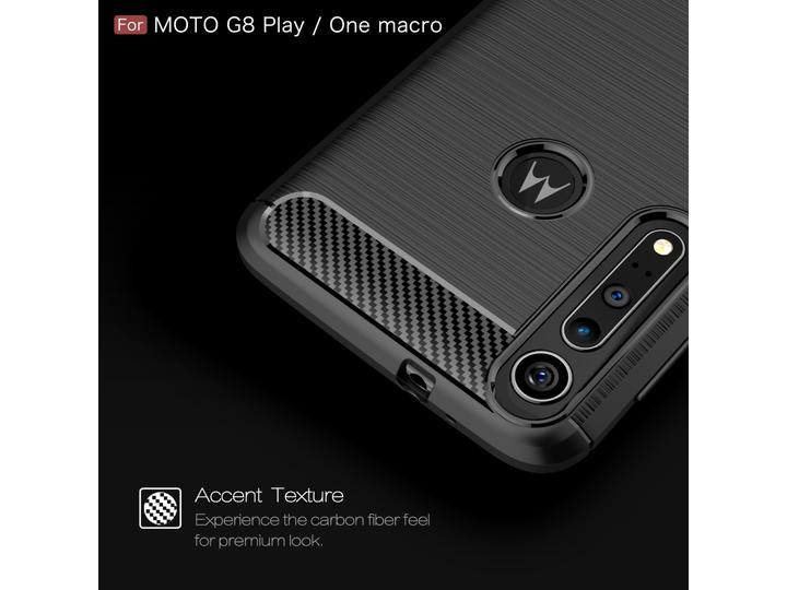Produktbild Screenguard Motorola One Macro Hülle Carbon Brushed Soft TPU (Motorola One Macro)