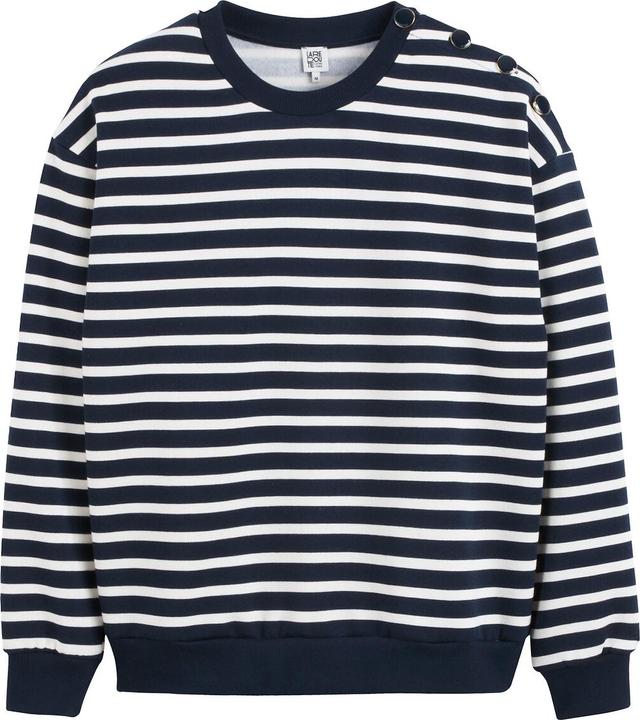 Immagine prodotto La Redoute Collections Gestreiftes Sweatshirt mit geknöpfter Schulter (XS)