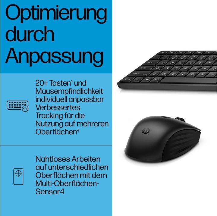 Immagine prodotto HP 655MK Wireless Keyboard and Mouse Combo (CH, Senza fili)