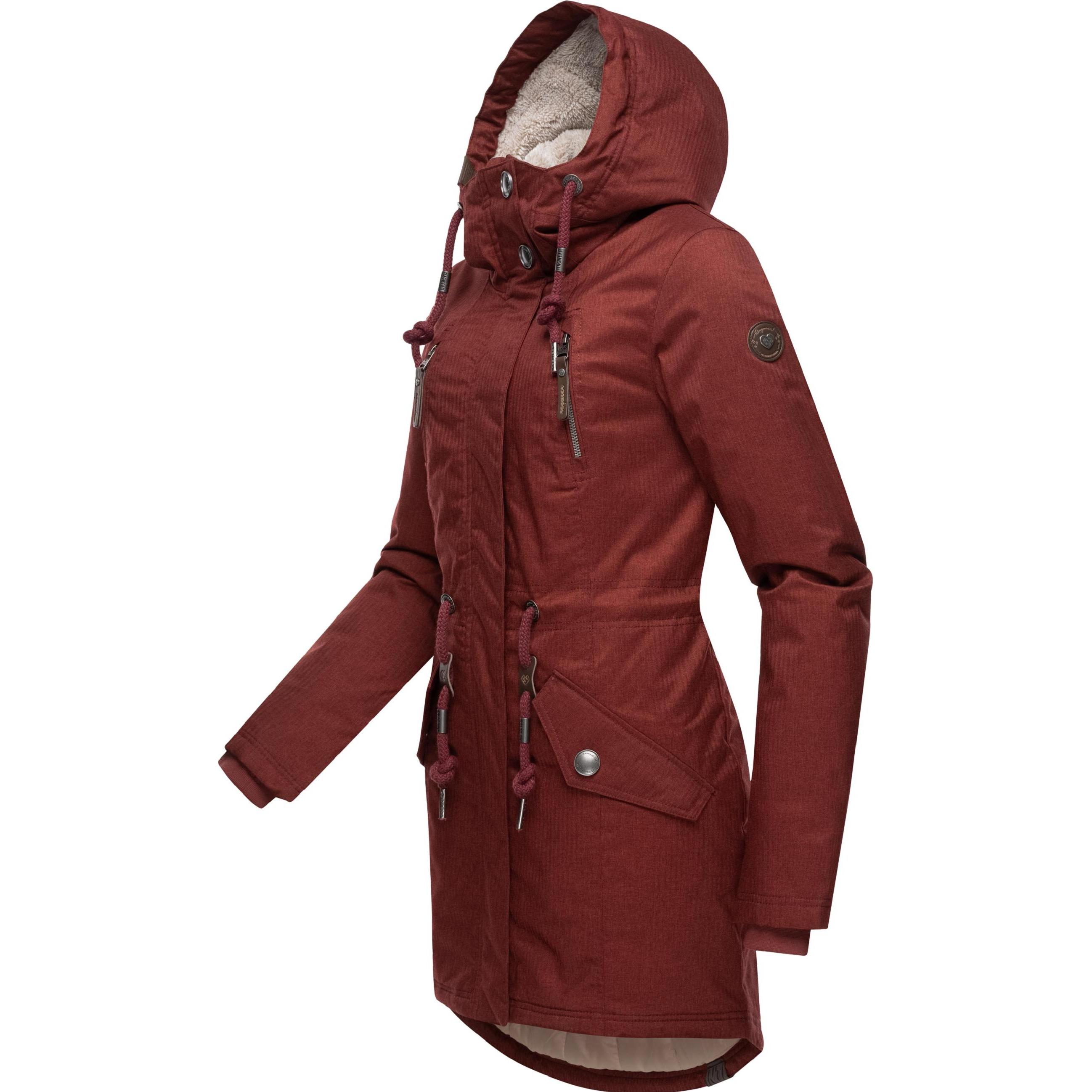 Ragwear, Damen, Jacke, Elsie Melange (3XL), Rot, 3XL