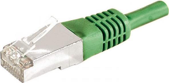 Image du produit Exertis Connect Câble patch F/UTP, CAT.6a, vert, 7.5 m Pour 10 Gigabit/s, avec protection contre les courbures (F/UTP, CAT6a, 7.50 m)