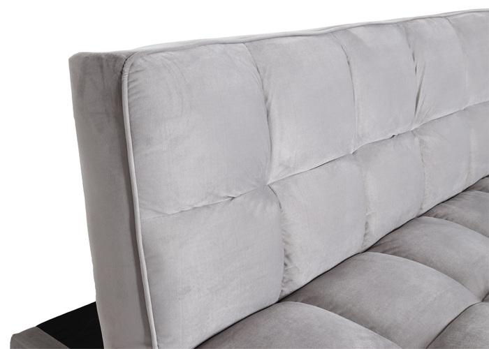 Produktbild Swisshandel24 Sofa HWC-K21, Klappsofa Couch Schlafsofa, Nosagfederung Schlaffunktion Liegefläche 187x107cm  Samt