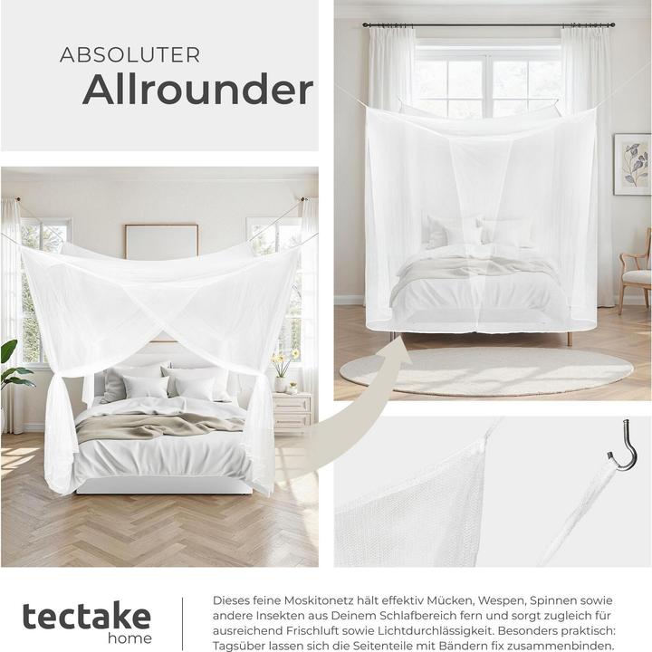 Image du produit tectake Moustiquaire pour Lit (200 x 210 cm)