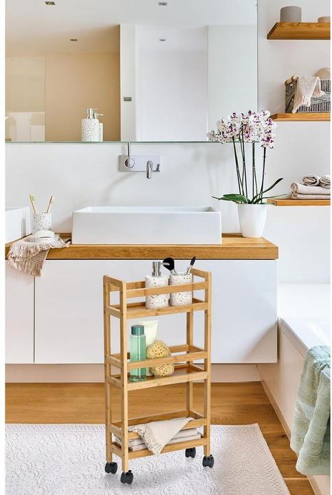 Actual product image Zeller Present Niche trolley, bamboo/MDF