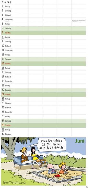 Produktbild Heye Familienplaner (21 x 45 cm)