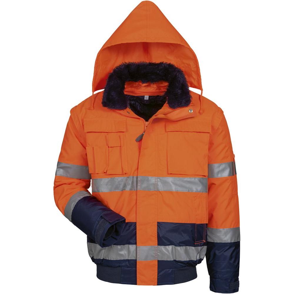 Elysee, Arbeitsjacke, unisex Warnjacke VOLKER orange, marine Grösse XL (XL)