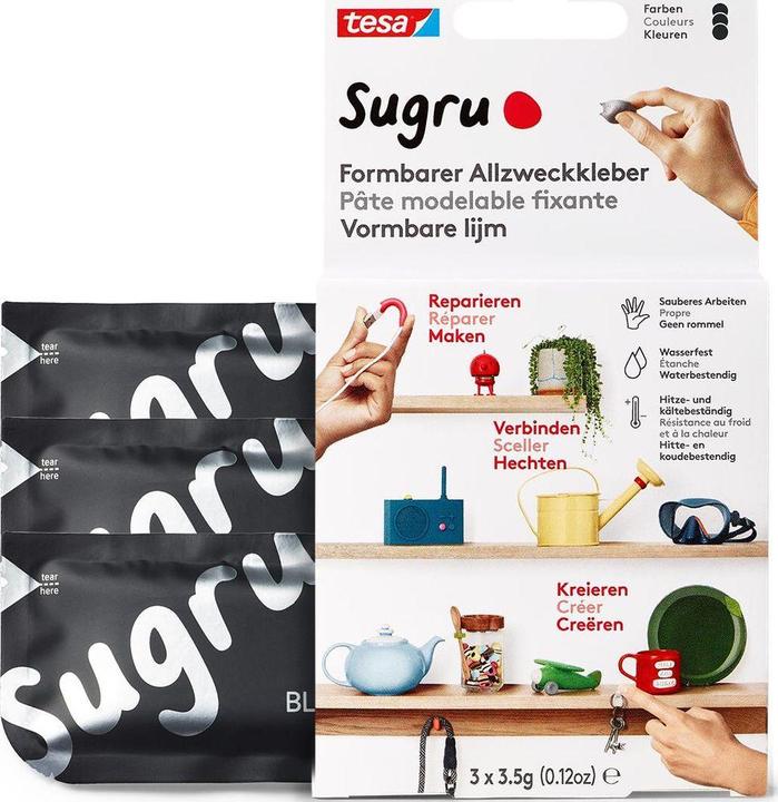 Actual product image Sugru by tesa Sugru Mouldable All-Purpose Glue, versatile adhesive dough for decorating, gluing & repairing (10.50 g)