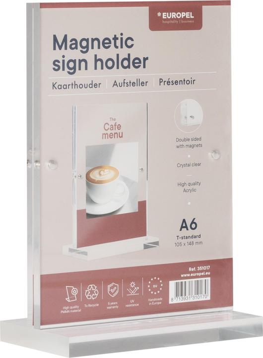 Immagine prodotto Europel Supporto da tavolo LUXE, DIN A6 verticale, diritto (A6)