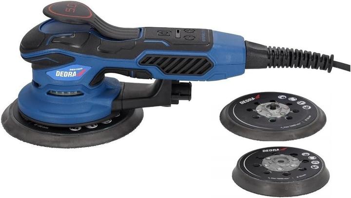 Actual product image Dedra High-Power Eccentric Sander with Interchangeable Pads and Dust Extraction (Eccentric grinder, 350 W)