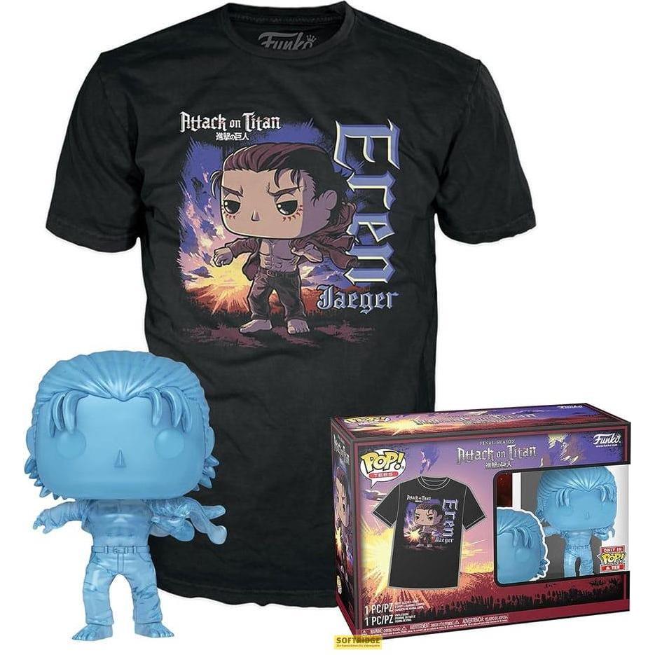 Funko Attack on Titan POP! & Tee Vinyl Figur & T-Shirt Set Eren w/ marks Grösse S