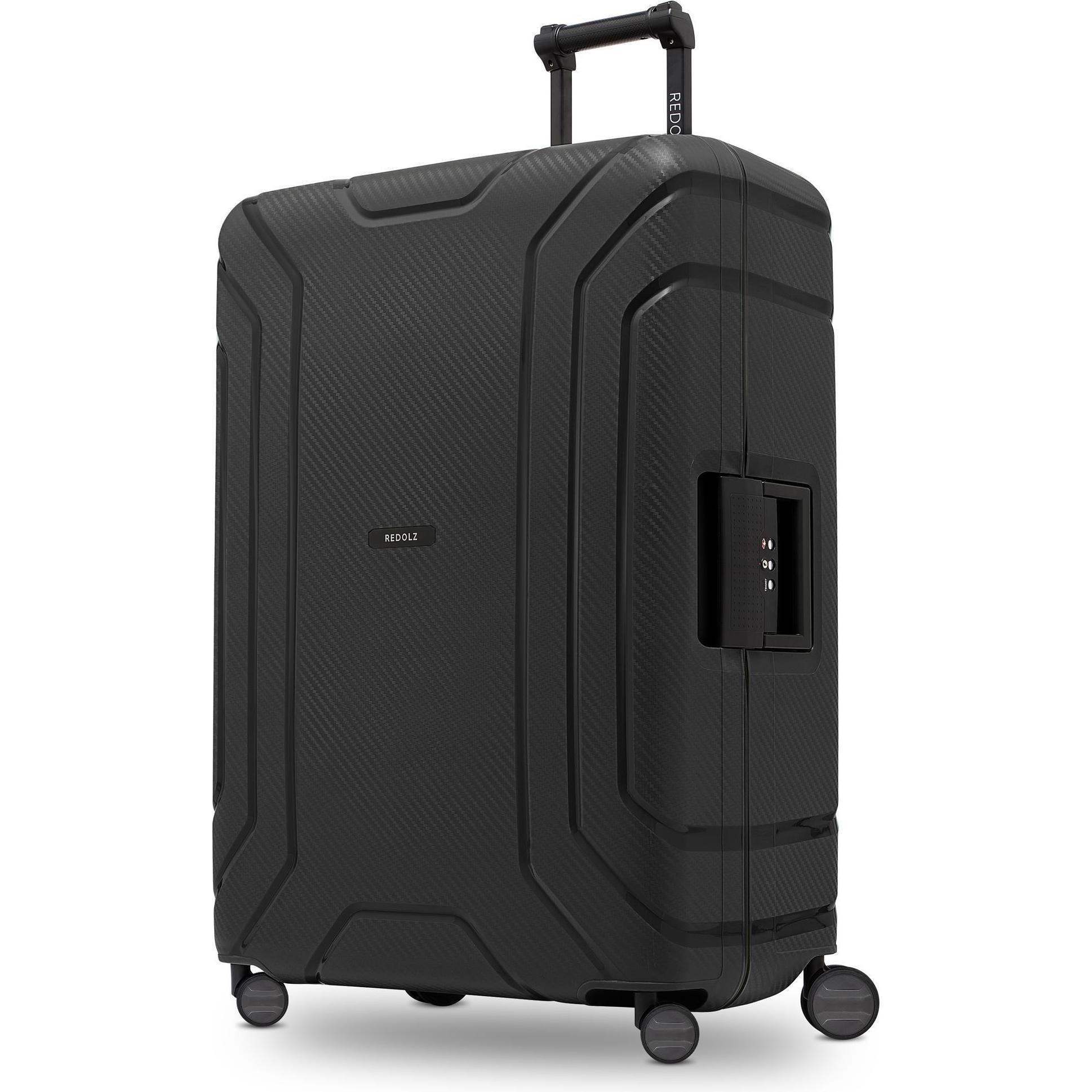 Redolz, Koffer, Essentials 15 4-Rollen Trolley 75 cm mit Dreipunkt-Verschluss, Schwarz, (100 l, XL (ab 115l))