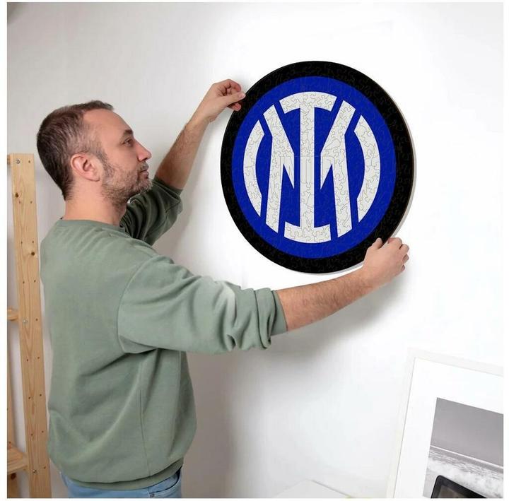 Actual product image Iconic FC Inter Milan - Logo - Wooden Puzzle Size S (150 pieces) (150 pieces)