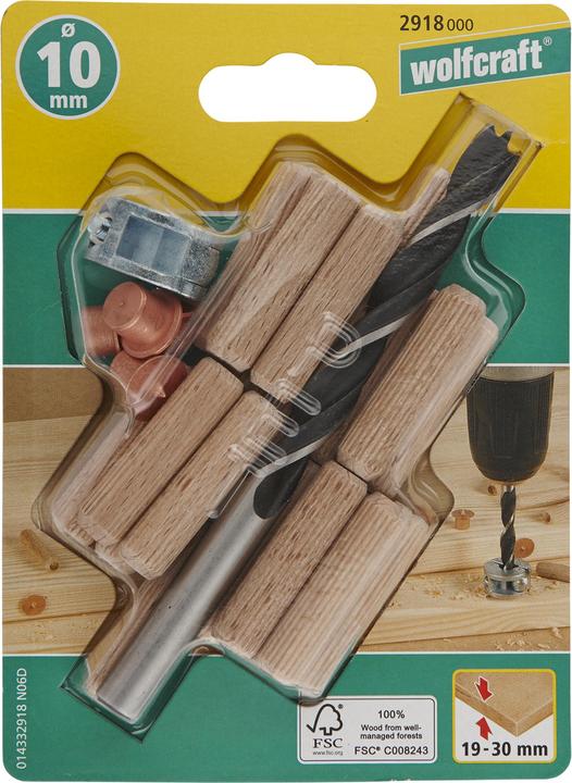Actual product image wolfcraft Dowel Kit, Ø 10 mm, 25 pcs. (25 pcs.)