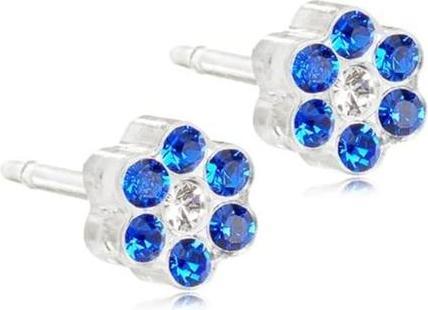Produktbild Blomdahl Orecchino MP Daisy 5mm Sapphire/Crystal B9 1 Paar (Nickelfreies medizinisches Plastikstecker)